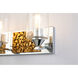 Bocage 4 Light 31 inch PC Bath Light Wall Light in Polished Chrome with Gold